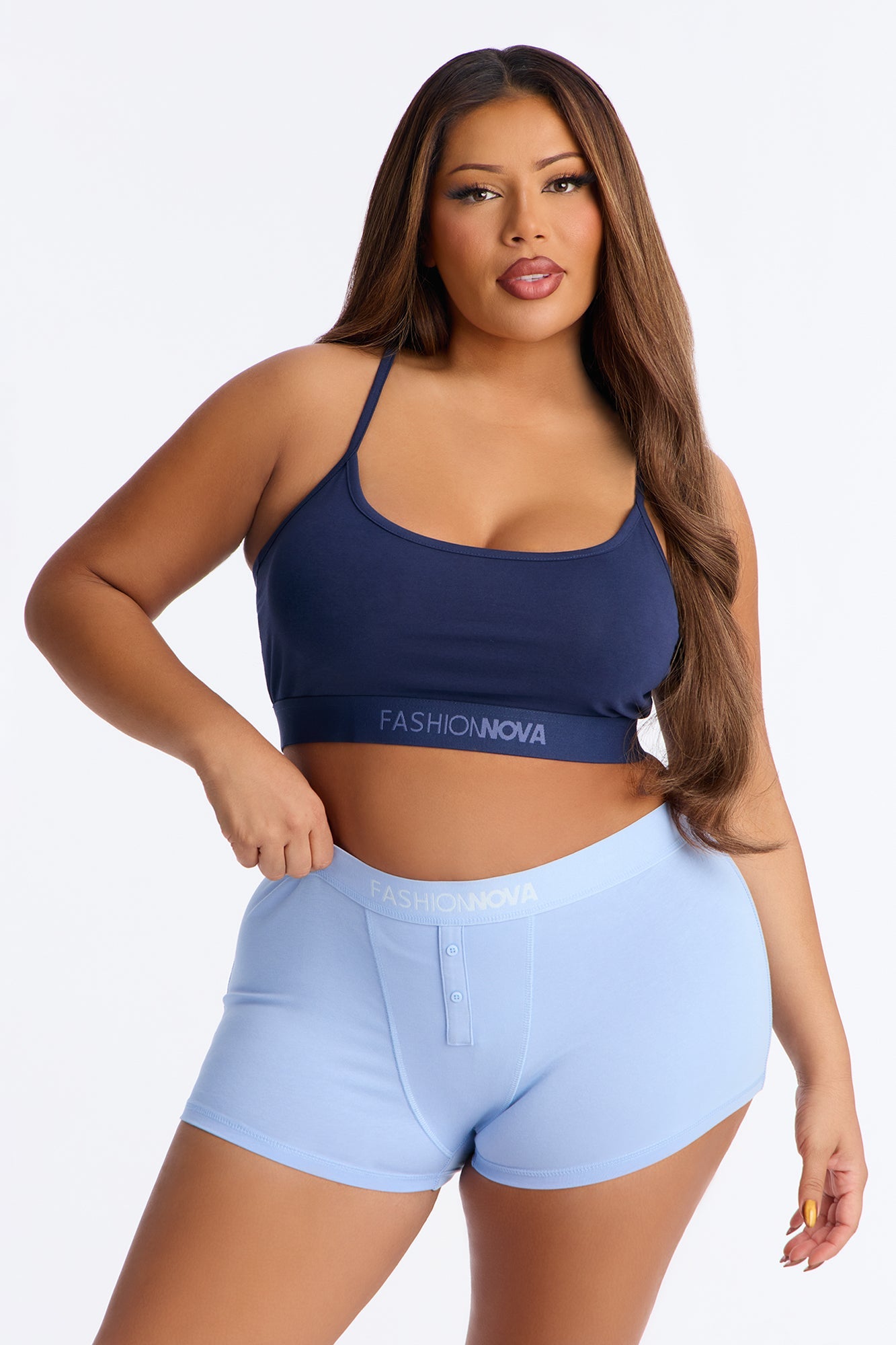 FN Mood Cotton Boyshort - Light Blue