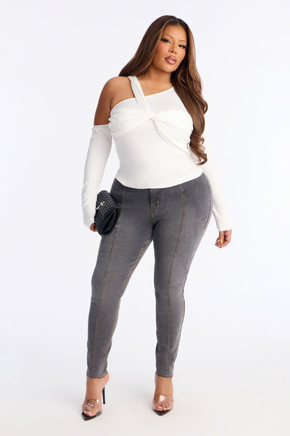Lucca Stretch Skinny Jeans - Grey