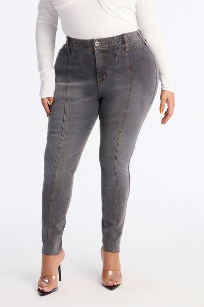 Lucca Stretch Skinny Jeans - Grey