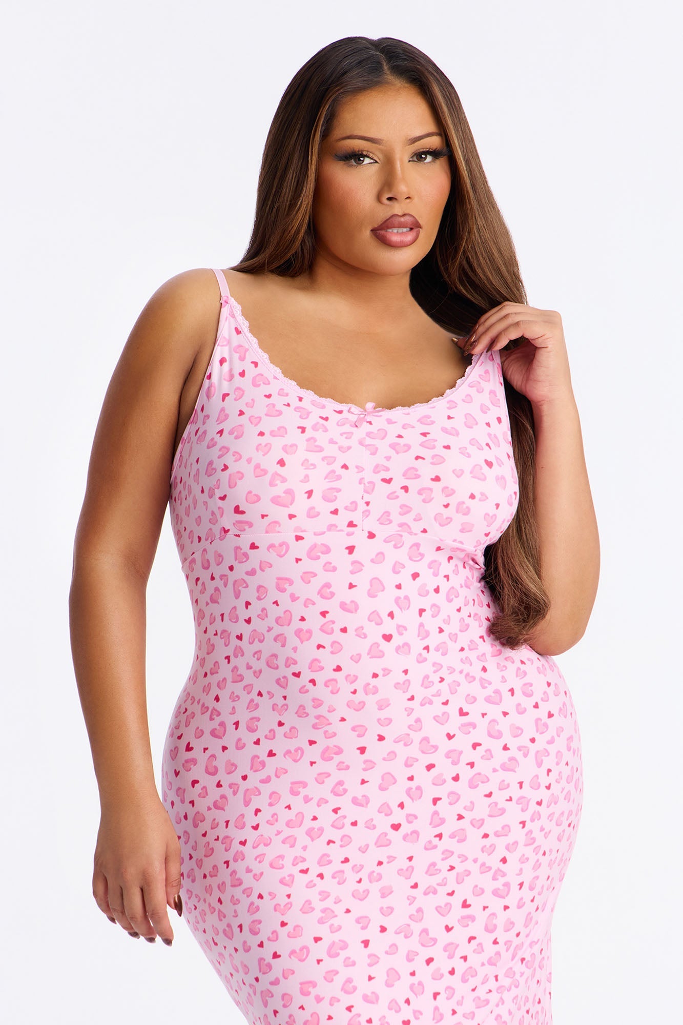 Wild Love Maxi PJ Sleep Dress - Pink