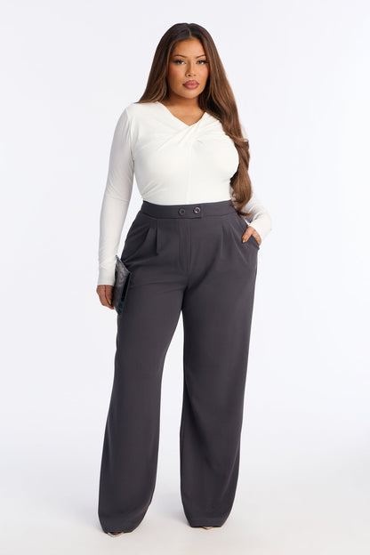 Feeling Focused Trouser - Charcoal