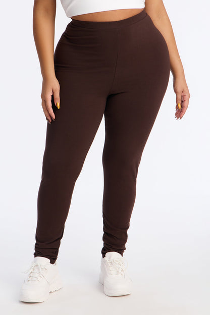 Quinn High Rise Everyday Cotton Legging 29″ - Chocolate