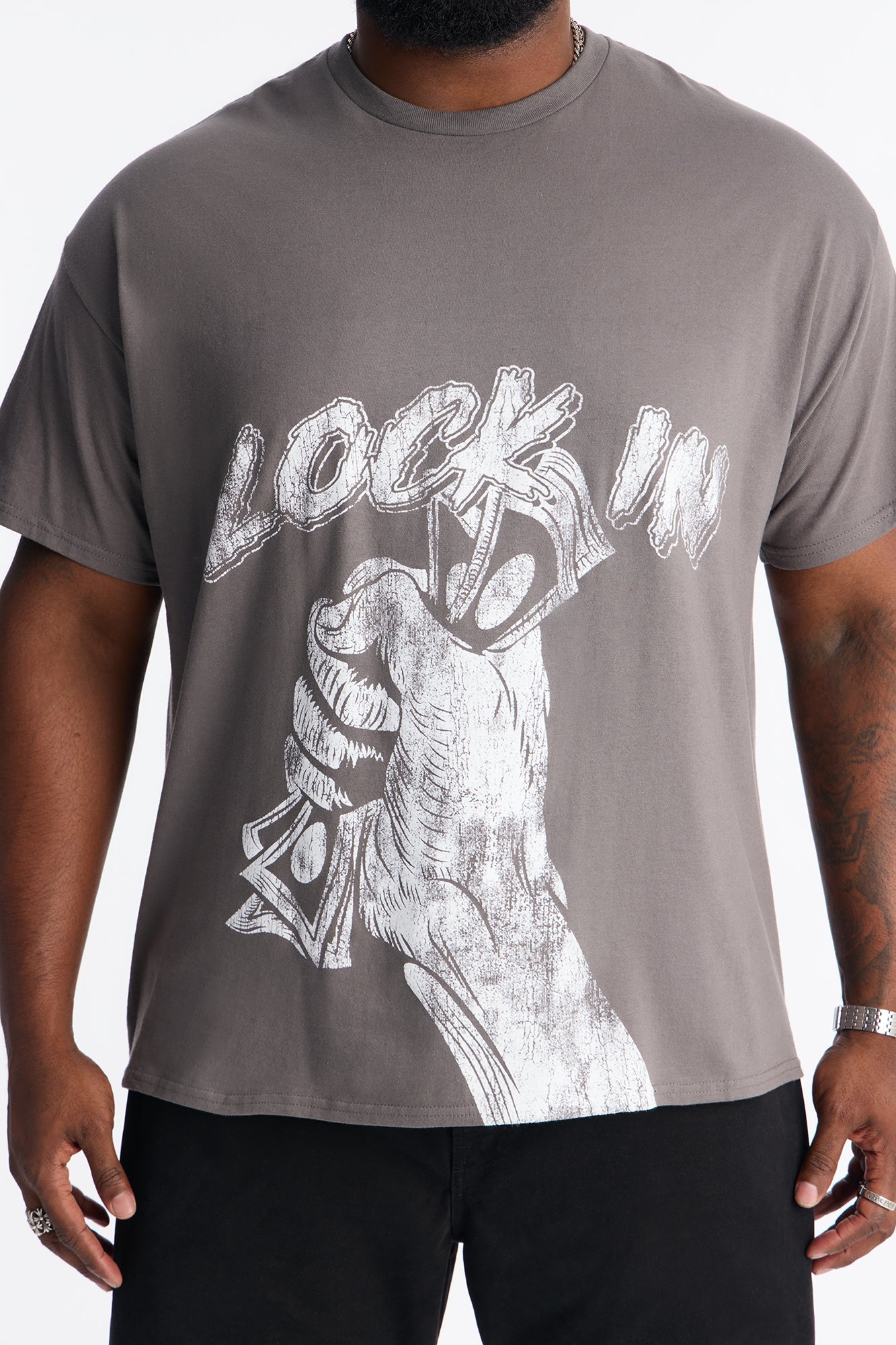 Lock In Grind Short Sleeve Tee - Grey