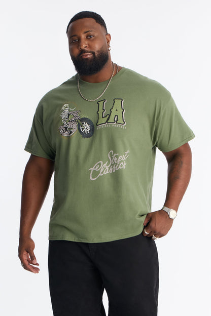 LA Street Classics Short Sleeve Tee - Military Green