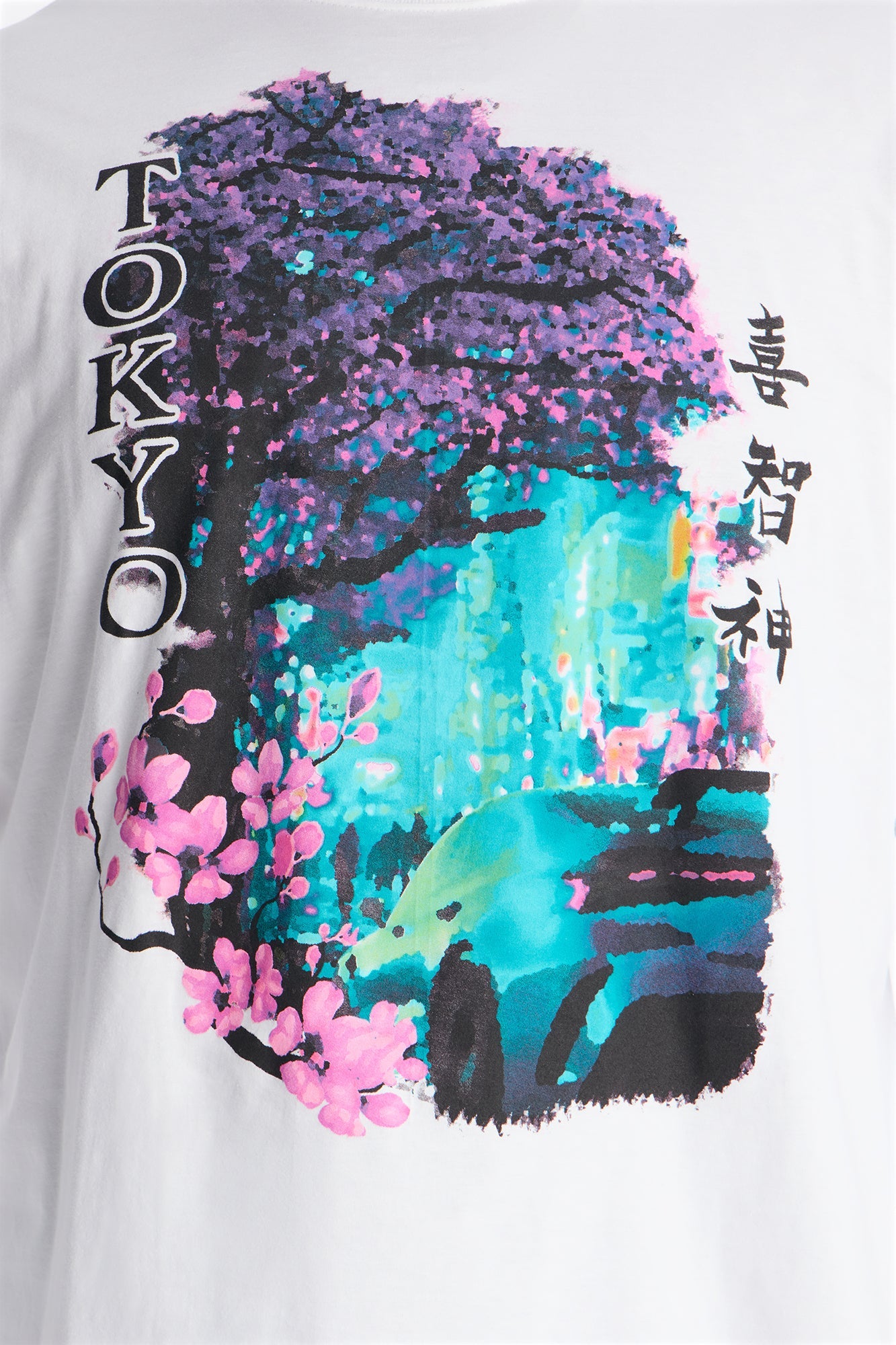 Tokyo Blossom Long Sleeve Tee - White