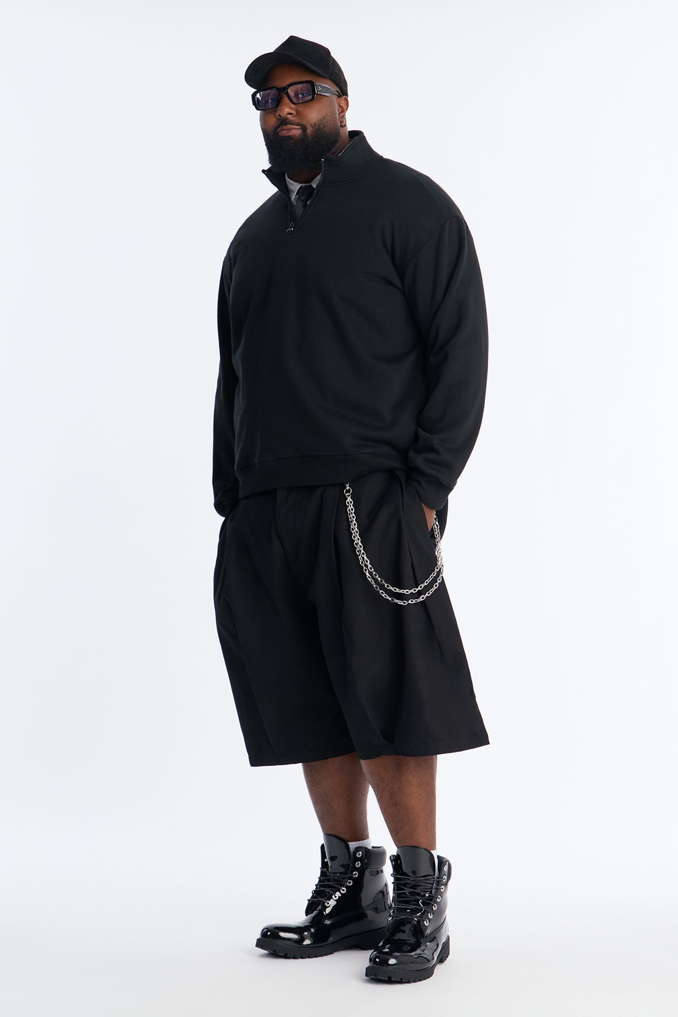 Built For Success Quarter Zip Sweatshirt - Black
