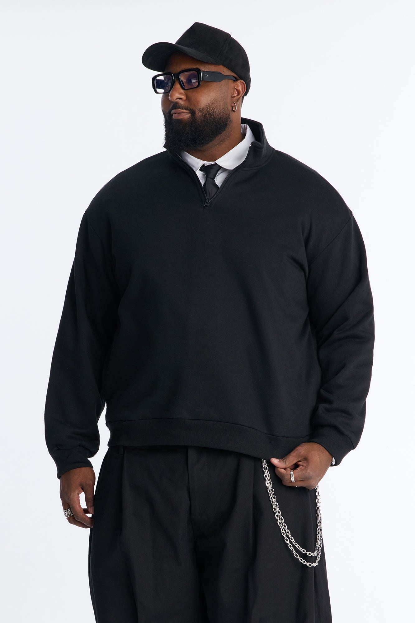 Built For Success Quarter Zip Sweatshirt - Black