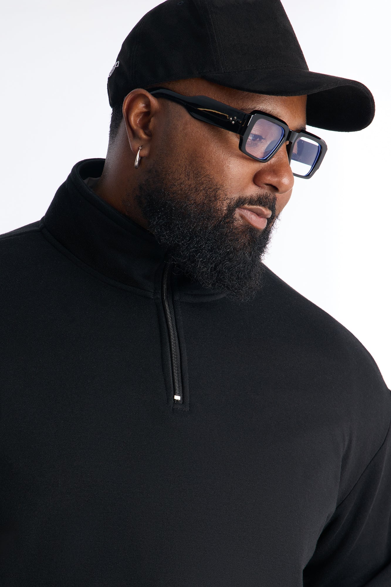 Built For Success Quarter Zip Sweatshirt - Black
