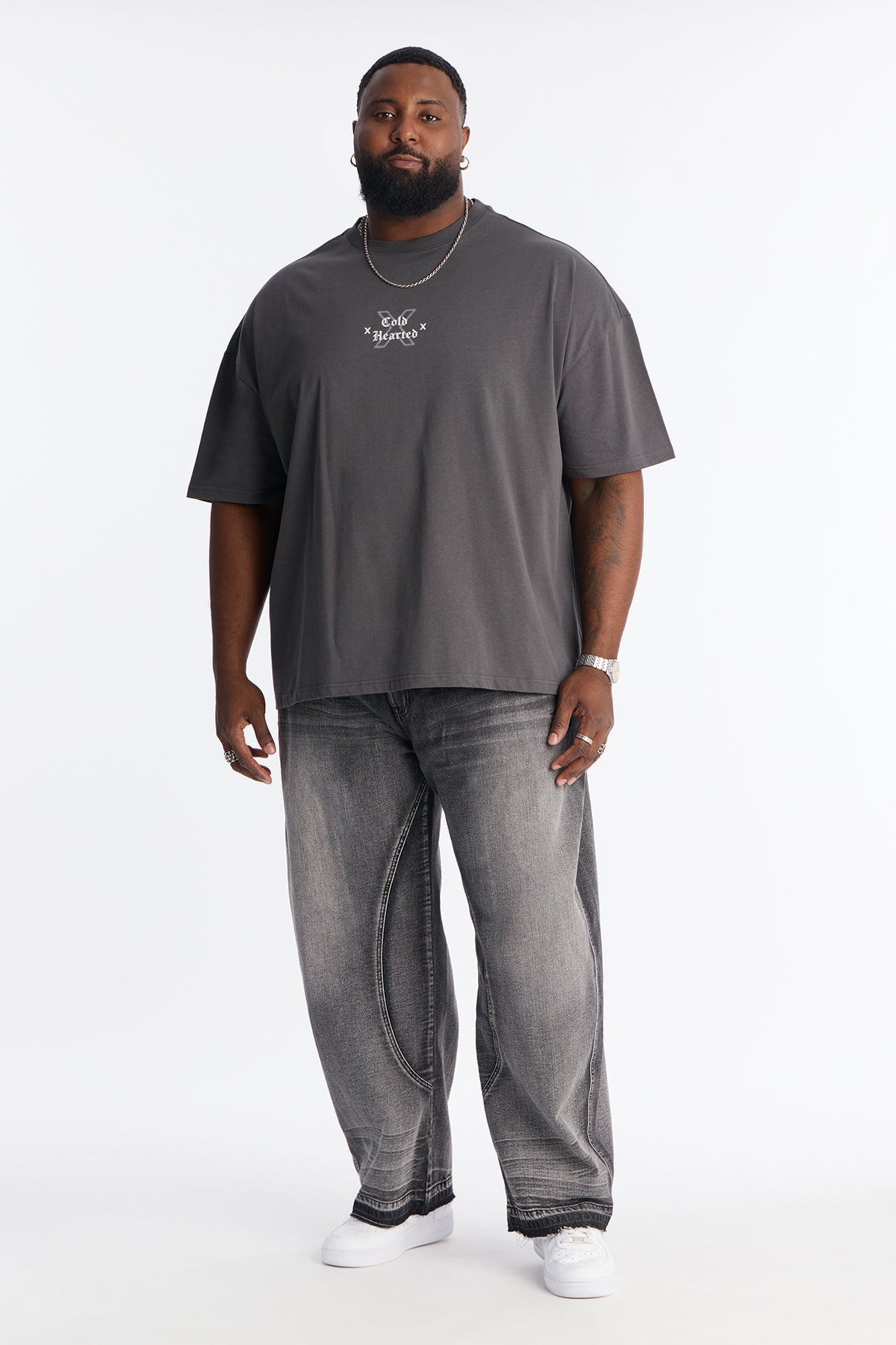 Premium Ruthless x Cold Hearted Short Sleeve Tee - Charcoal