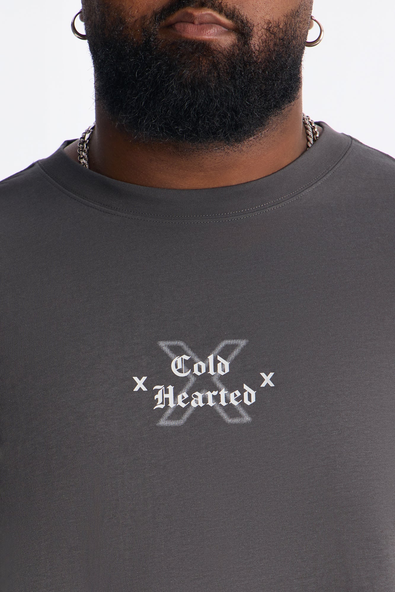 Premium Ruthless x Cold Hearted Short Sleeve Tee - Charcoal