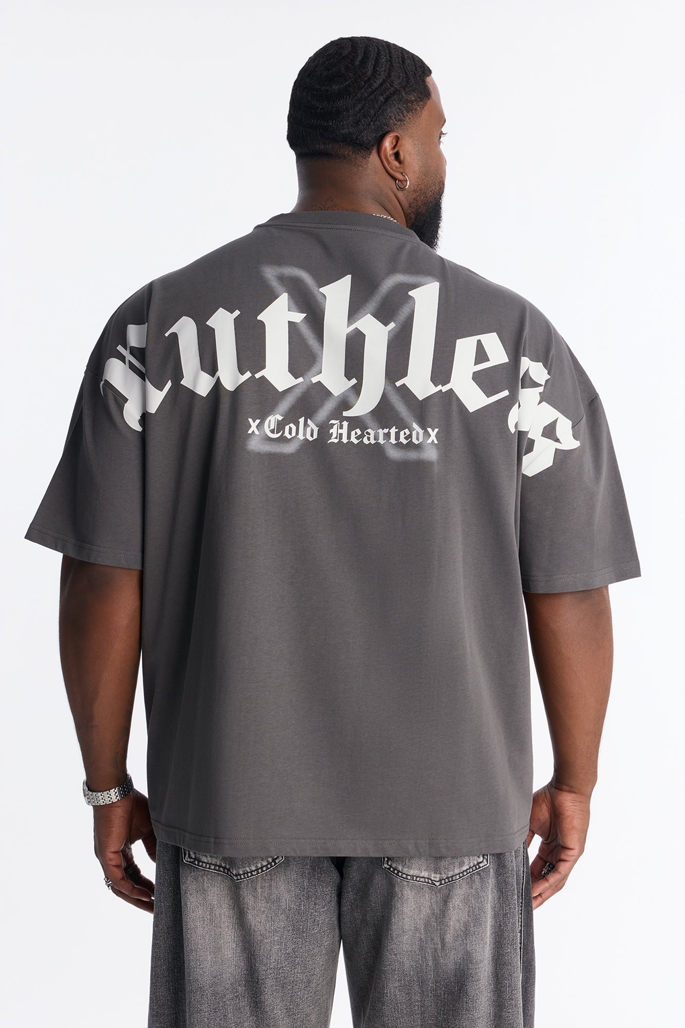 Premium Ruthless x Cold Hearted Short Sleeve Tee - Charcoal