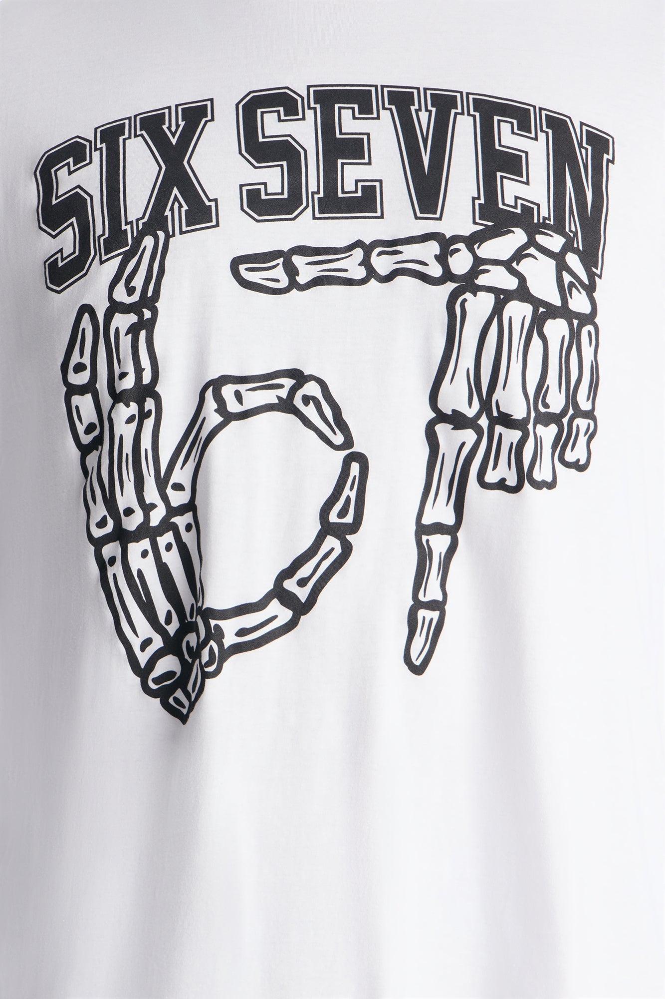 Six Seven Bones Long Sleeve Tee - White