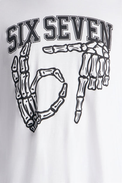 Six Seven Bones Long Sleeve Tee - White