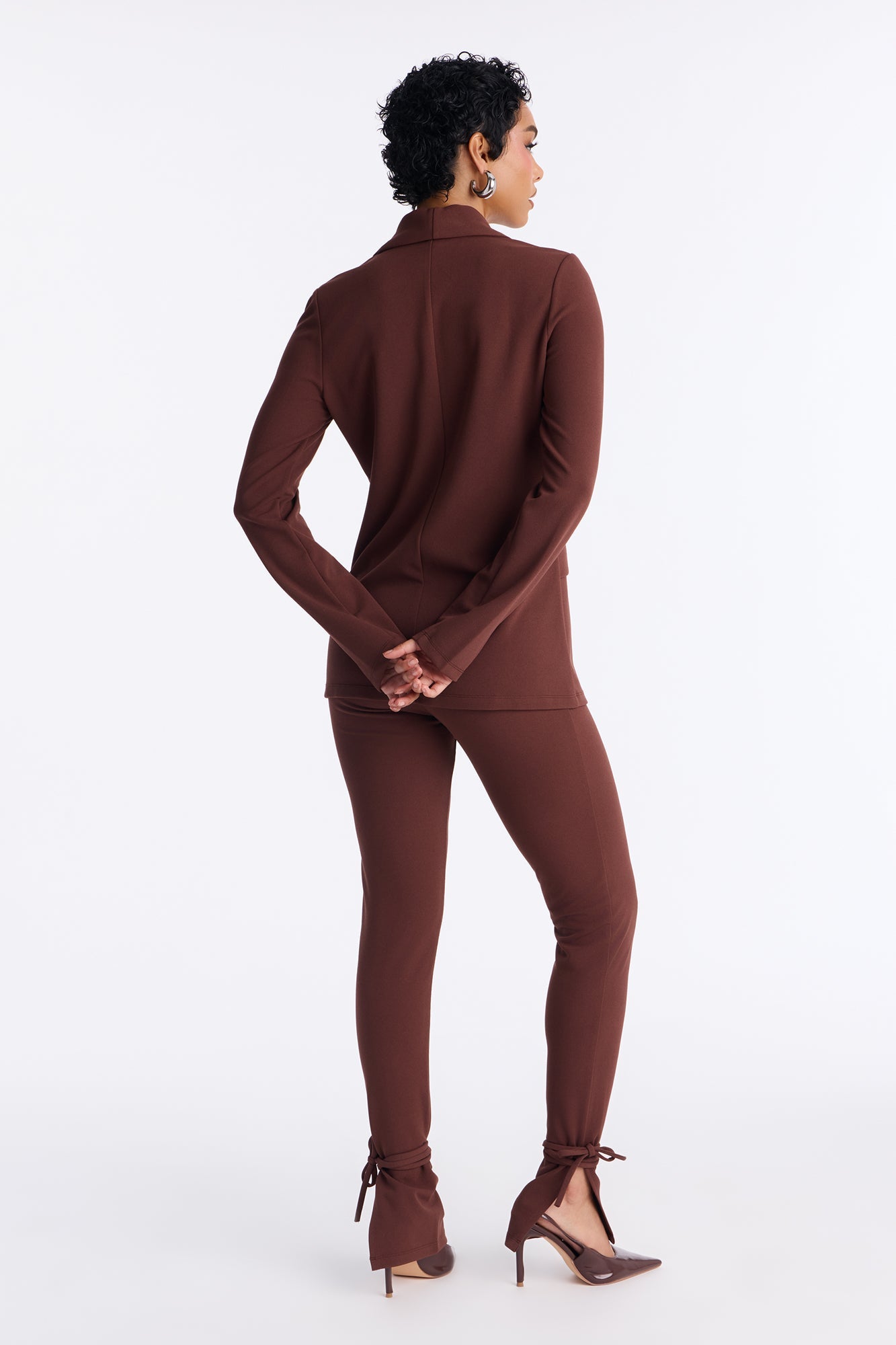Head Of The Table Pant Suit - Chocolate