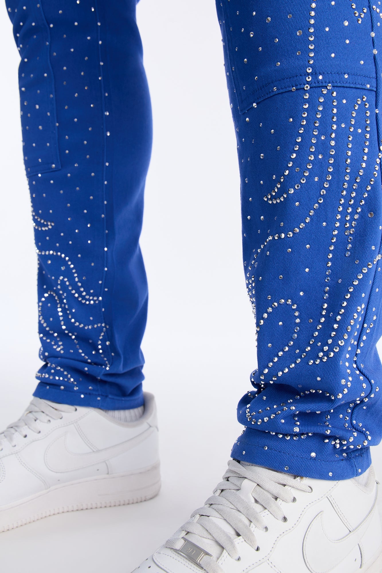 Skinny Inferno Embellished Pant - Blue