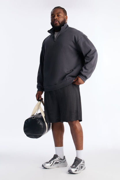 Built For Success Quarter Zip Sweatshirt - Charcoal
