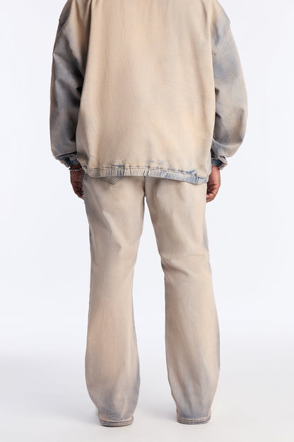 Stacked Skinny Flare Sun Damage Nova Stretch Jean - Vintage Wash