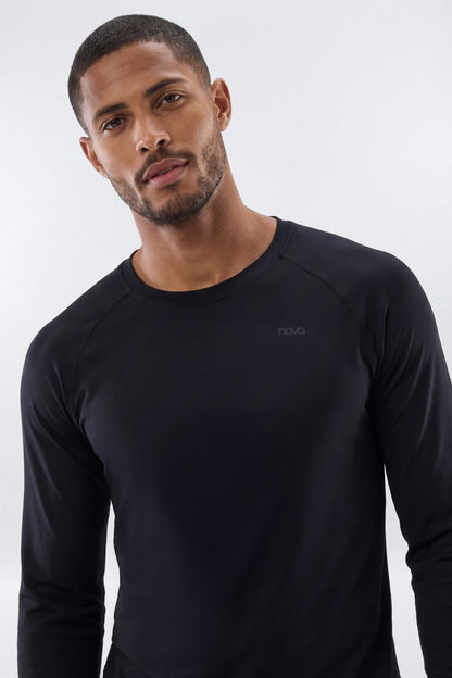 HexTech™ Long Sleeve Active Top - Black