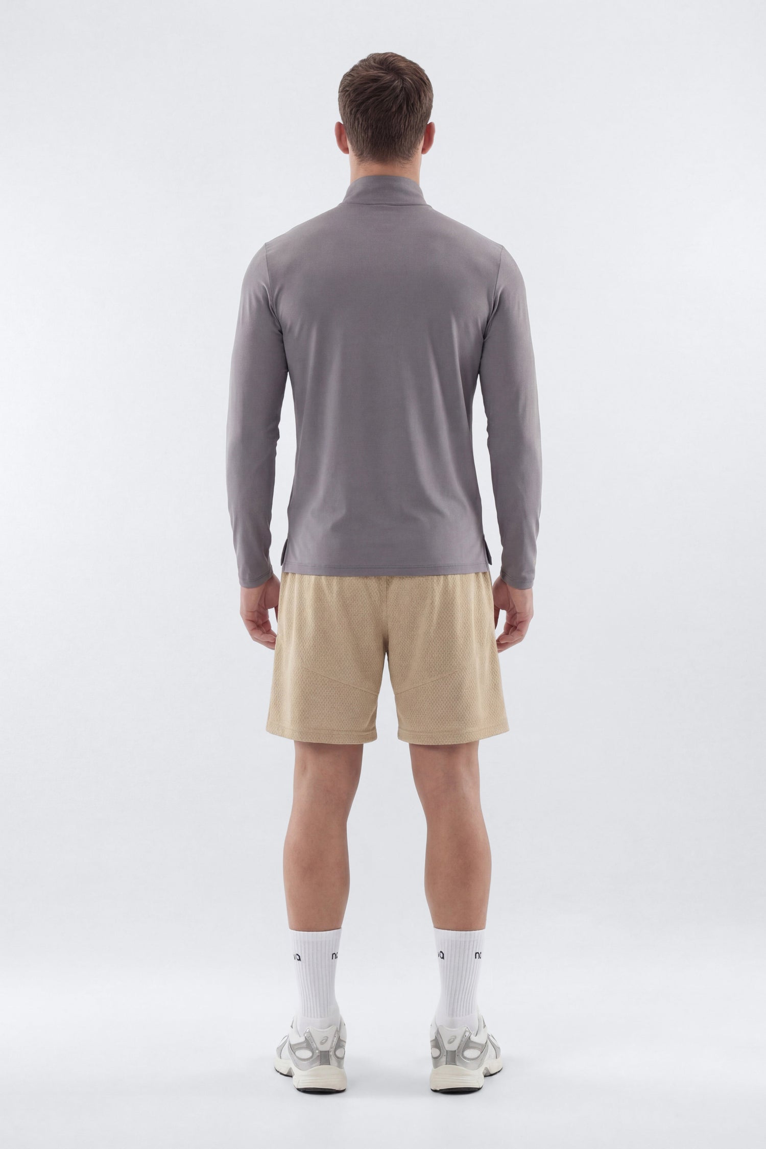 HexTech™ Quarter Zip Long Sleeve Active Top - Grey
