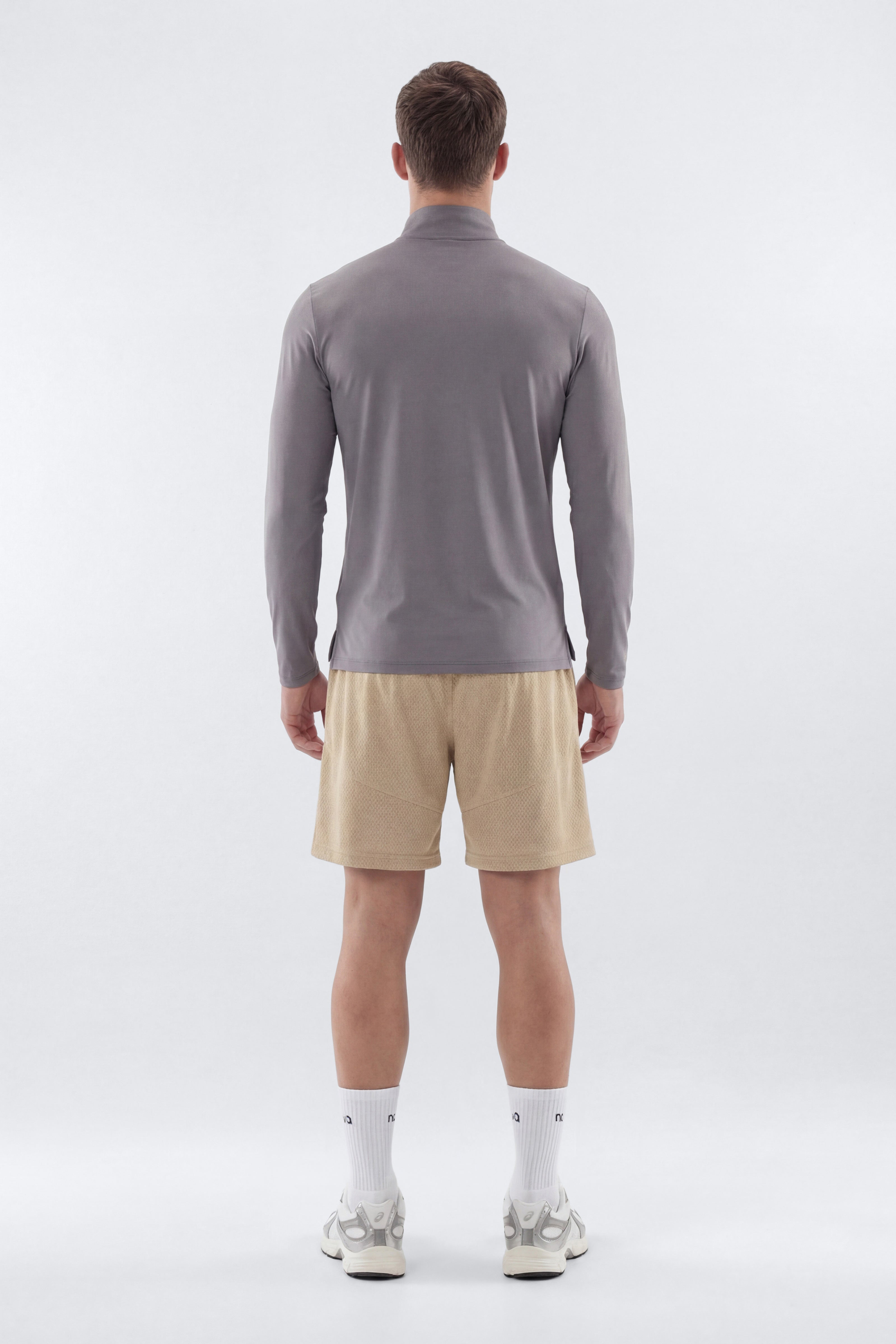 HexTech™ Quarter Zip Long Sleeve Active Top - Grey