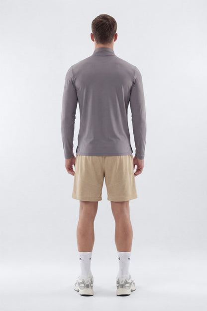 HexTech™ Quarter Zip Long Sleeve Active Top - Grey