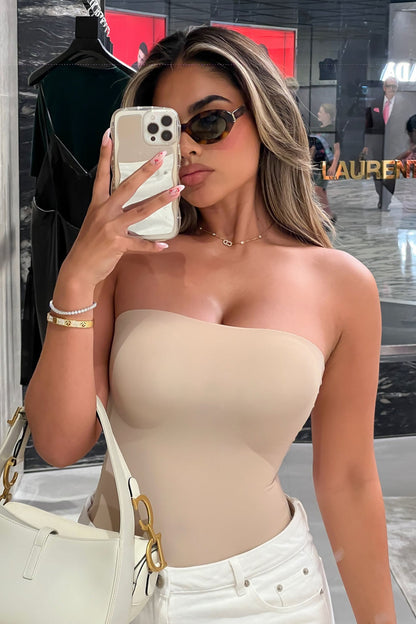 Feeling My Curves Shapewear Strapless Bodysuit - Nude