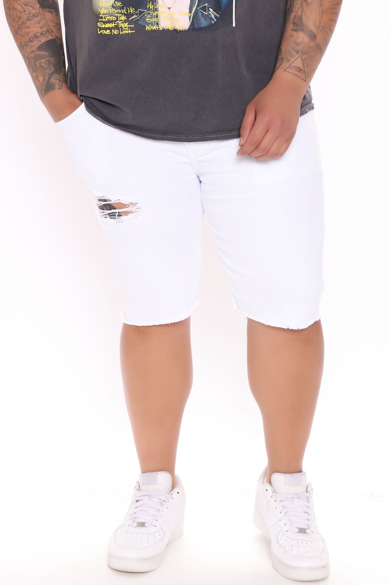 Earl Denim Shorts - White