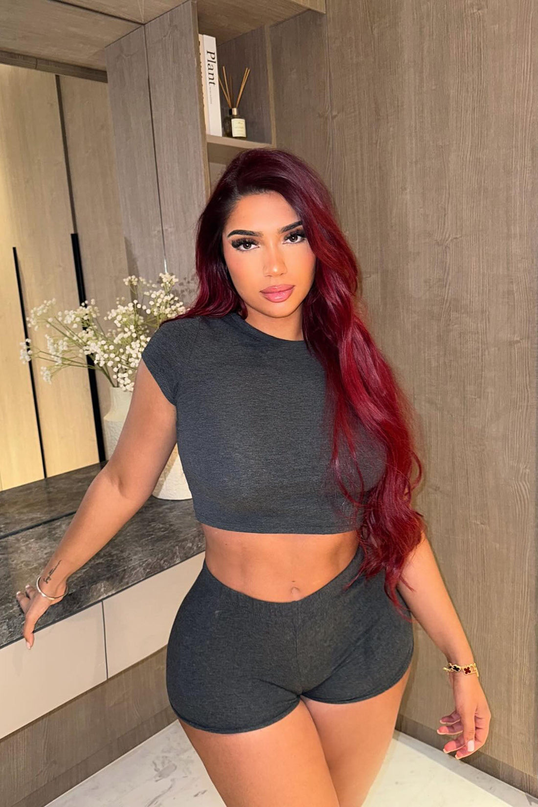 Robin Crop Top - Charcoal