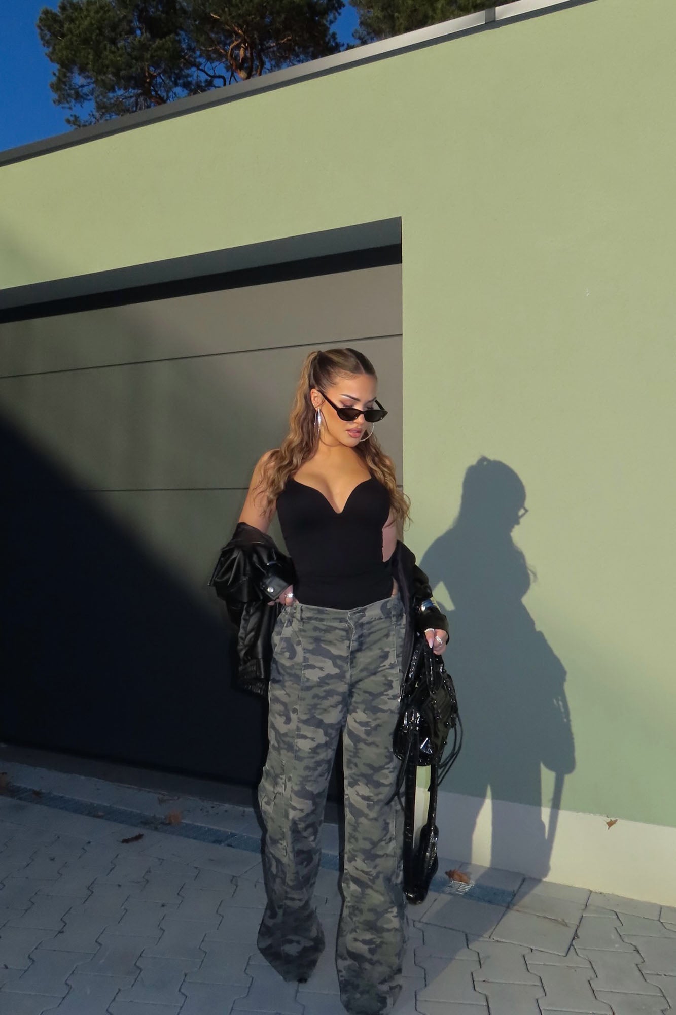 Berkely Washed Camo Cargo Pant - Olive/combo