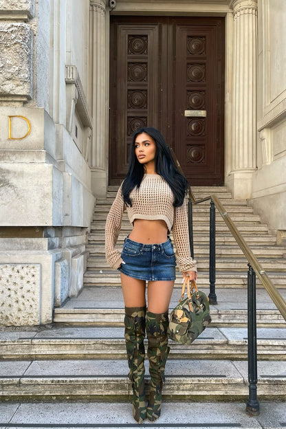 The OG Denim Micro Mini Skirt - Dark Wash