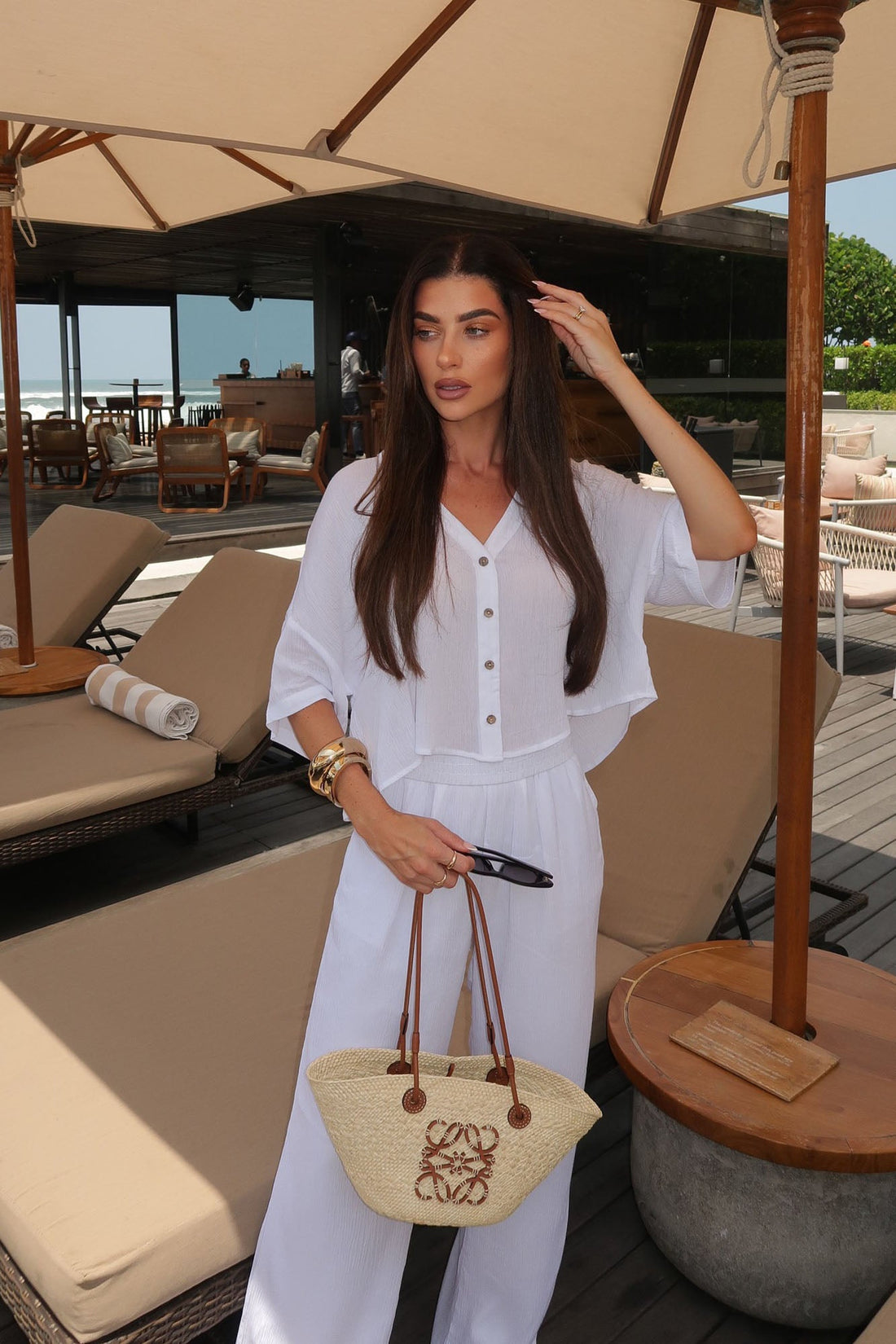 Greece Fantasy Pant Set - White