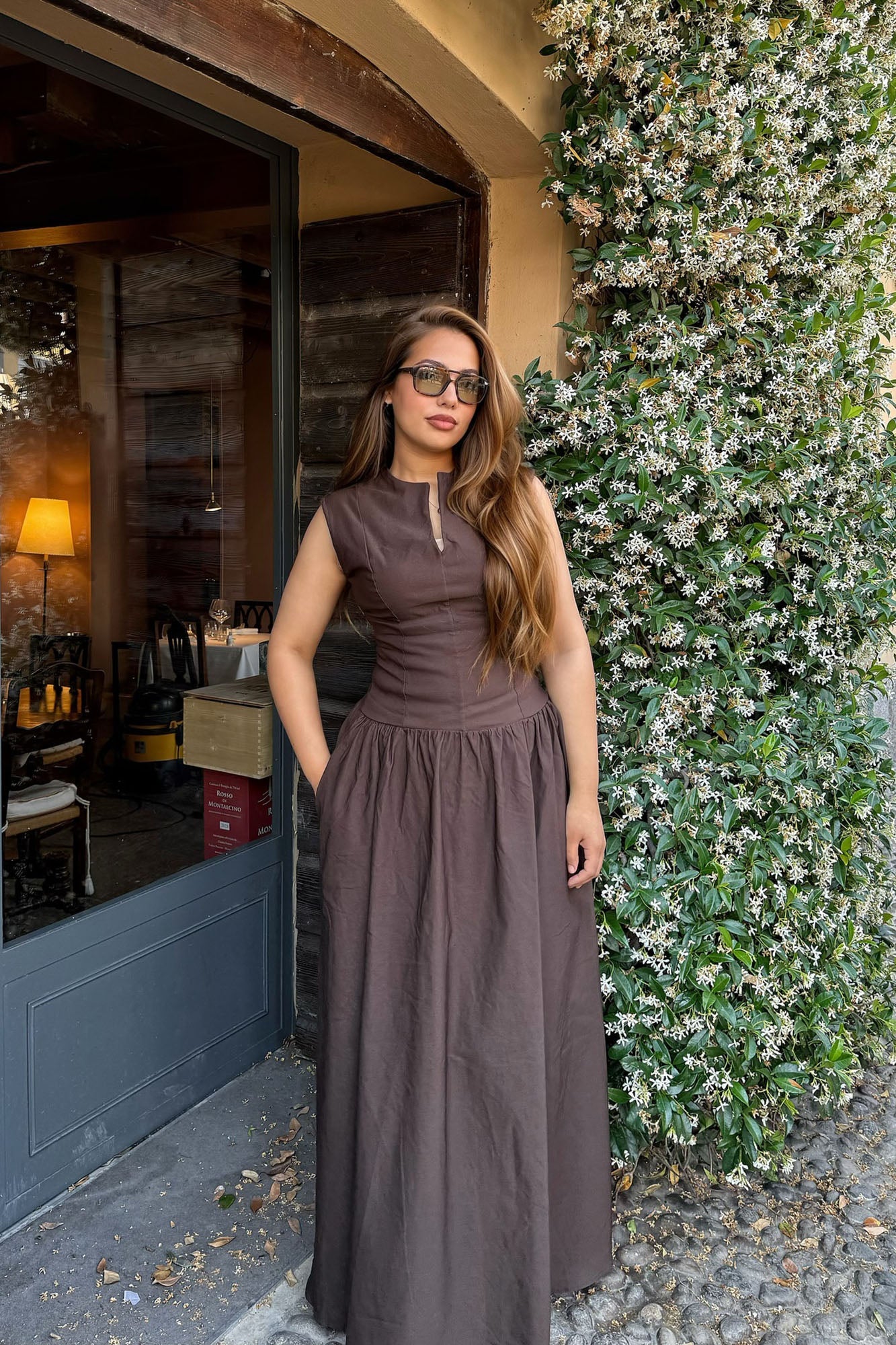 Remilia Maxi Dress - Chocolate