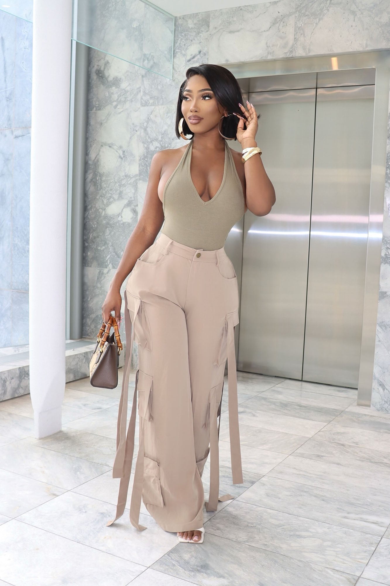 Karol Halter Bodysuit - Olive