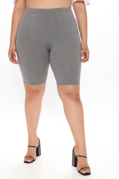 Natalee Biker Shorts - Grey