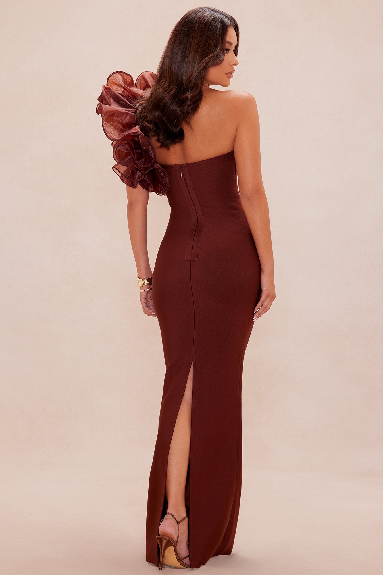 Daniella Bandage Maxi Dress - Chocolate