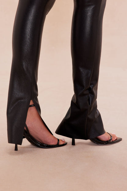 Xena Faux Leather Pant - Black
