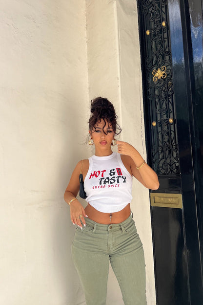 Hot And Tasty Tank Top - White