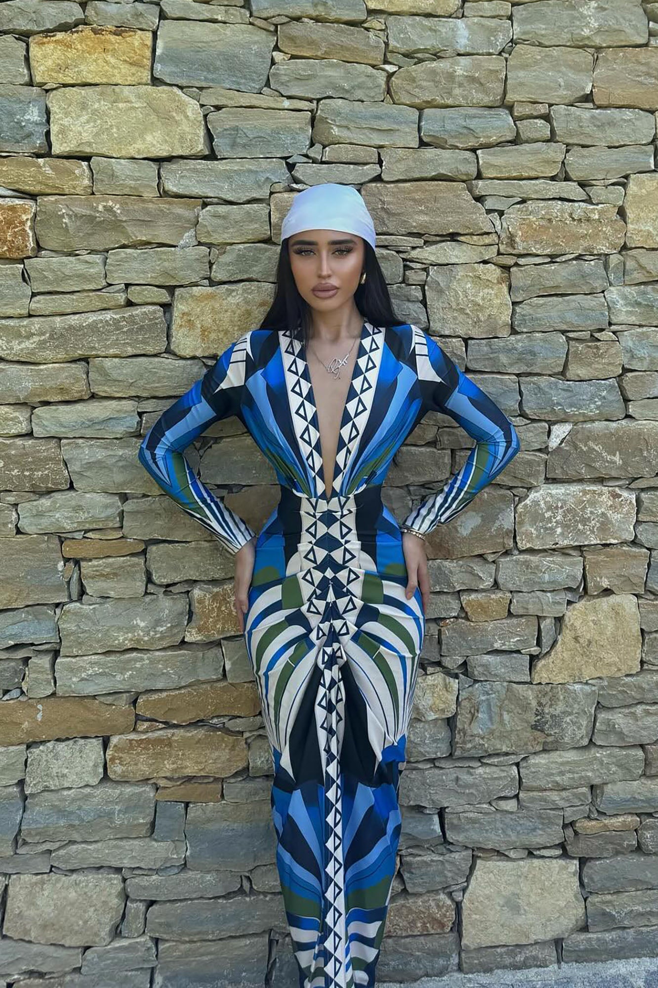 Camilla Maxi Dress - Blue/combo