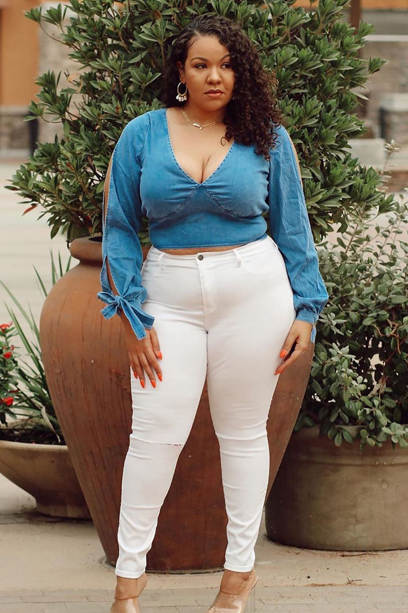 Classic High Waist Skinny Jeans - White