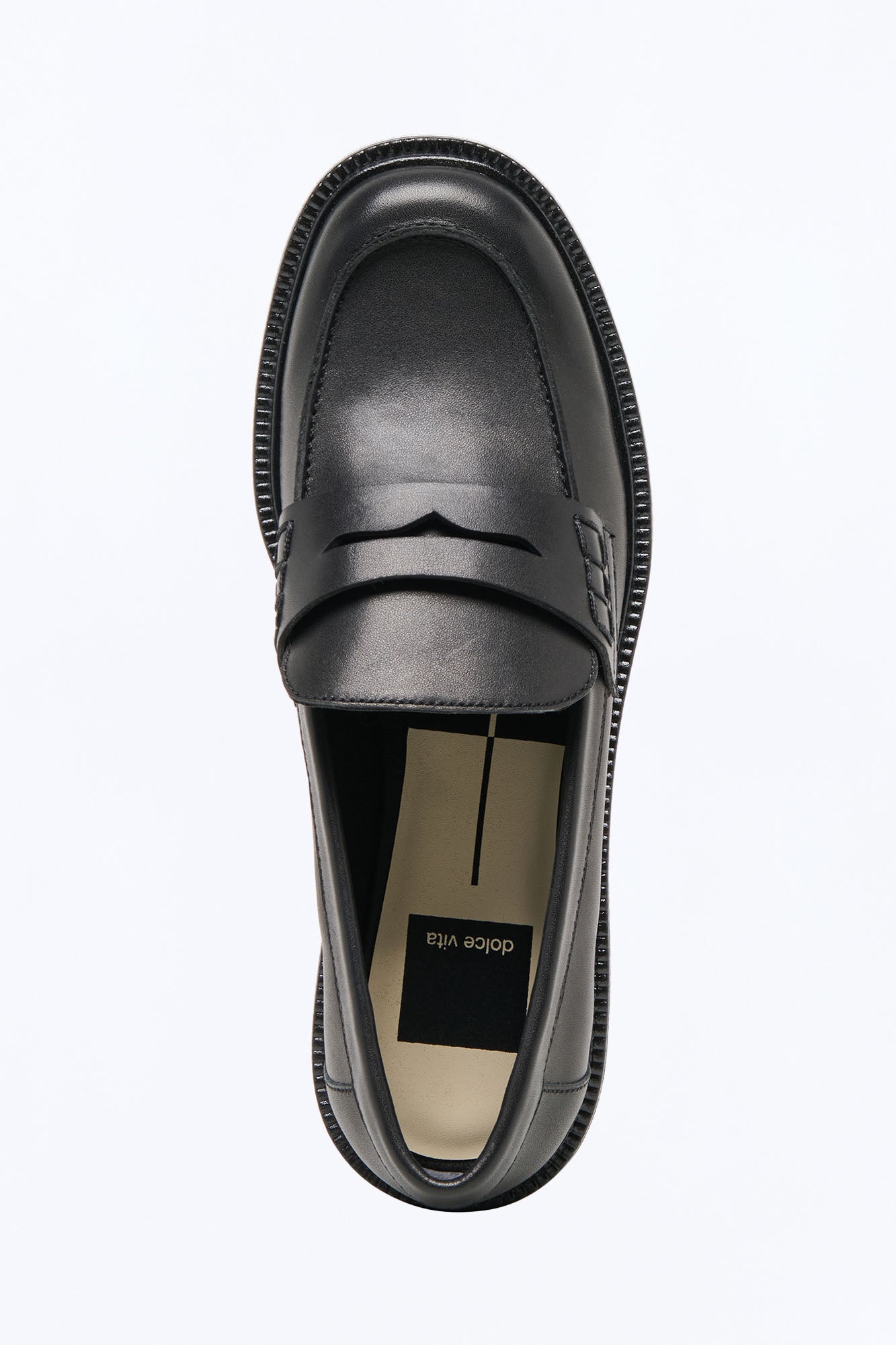 Dolce Vita Tiggy Crinkle Patent Loafers - Black