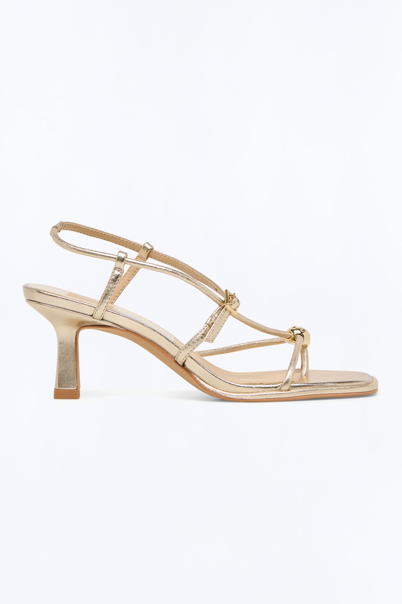 Dolce Vita Mylee Distressed Leather Heels - Gold