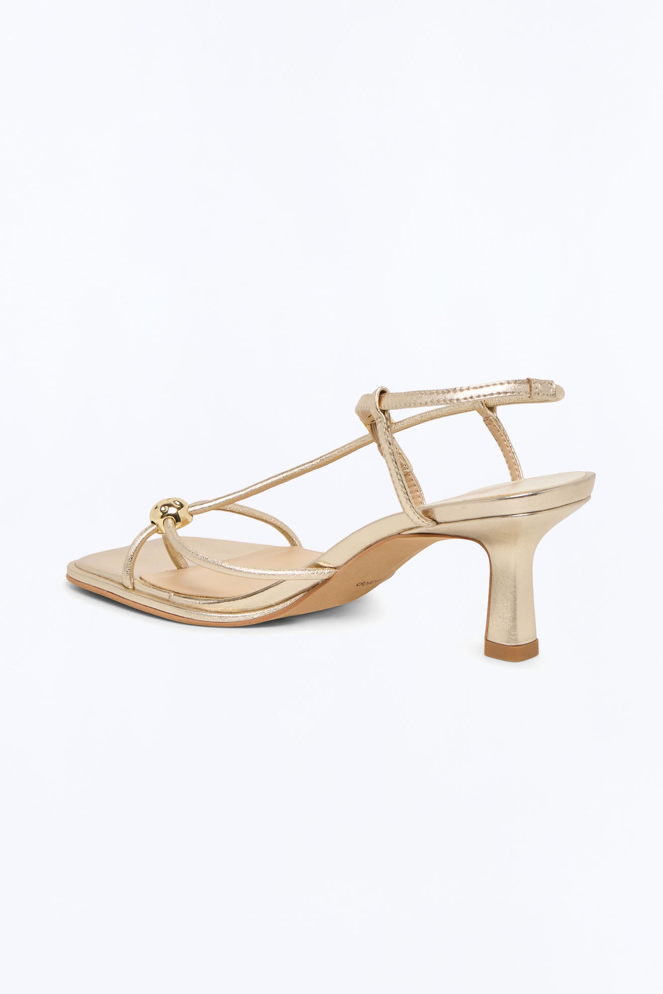 Dolce Vita Mylee Distressed Leather Heels - Gold