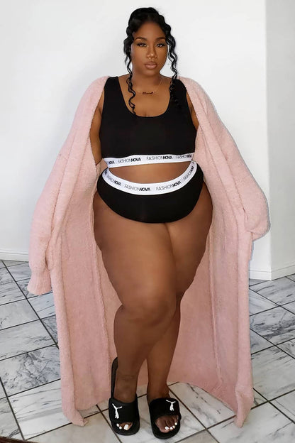 Fashion Nova Bralette And Panty Set - Black/White