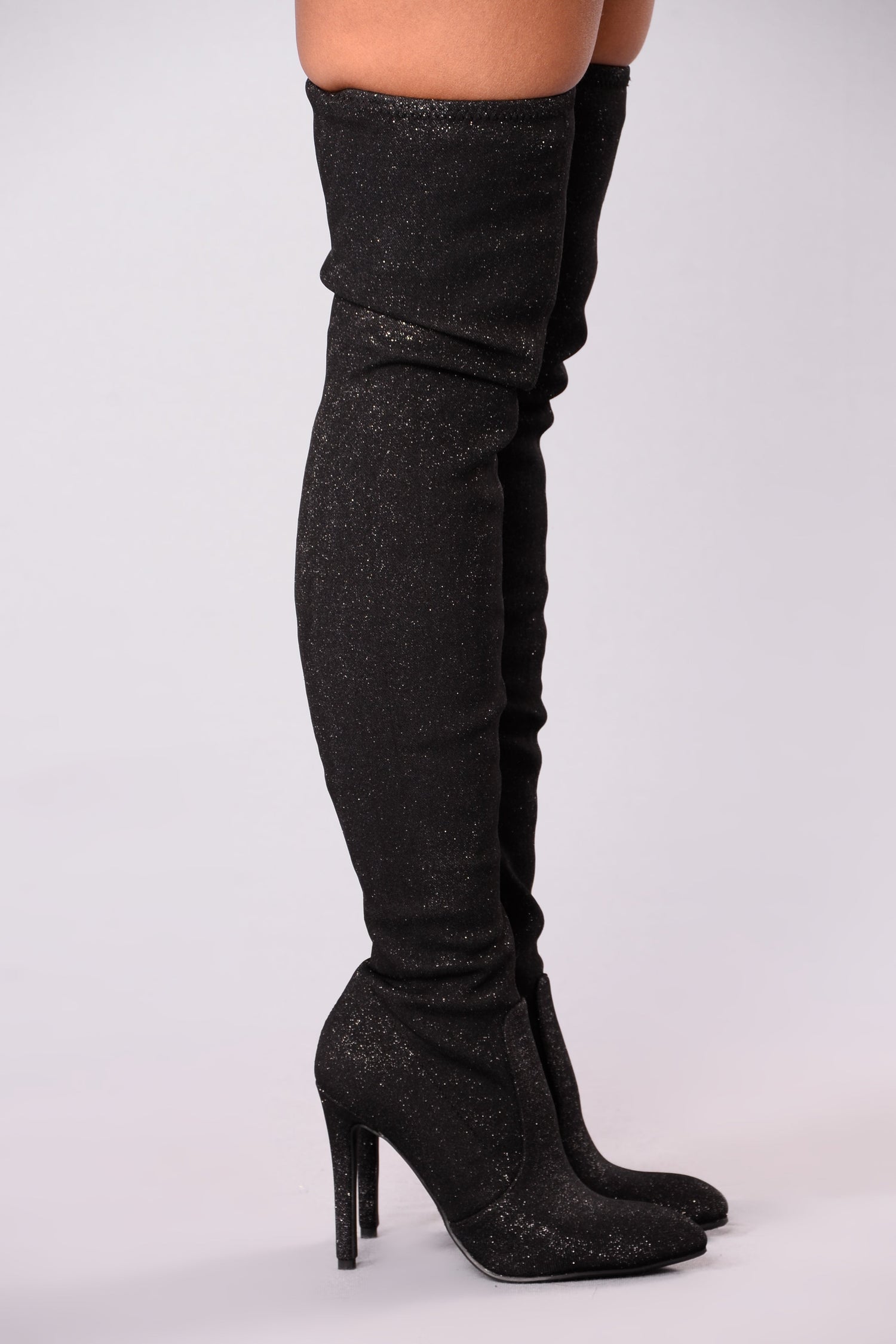 Out Of This World Over The Knee Boot - Black