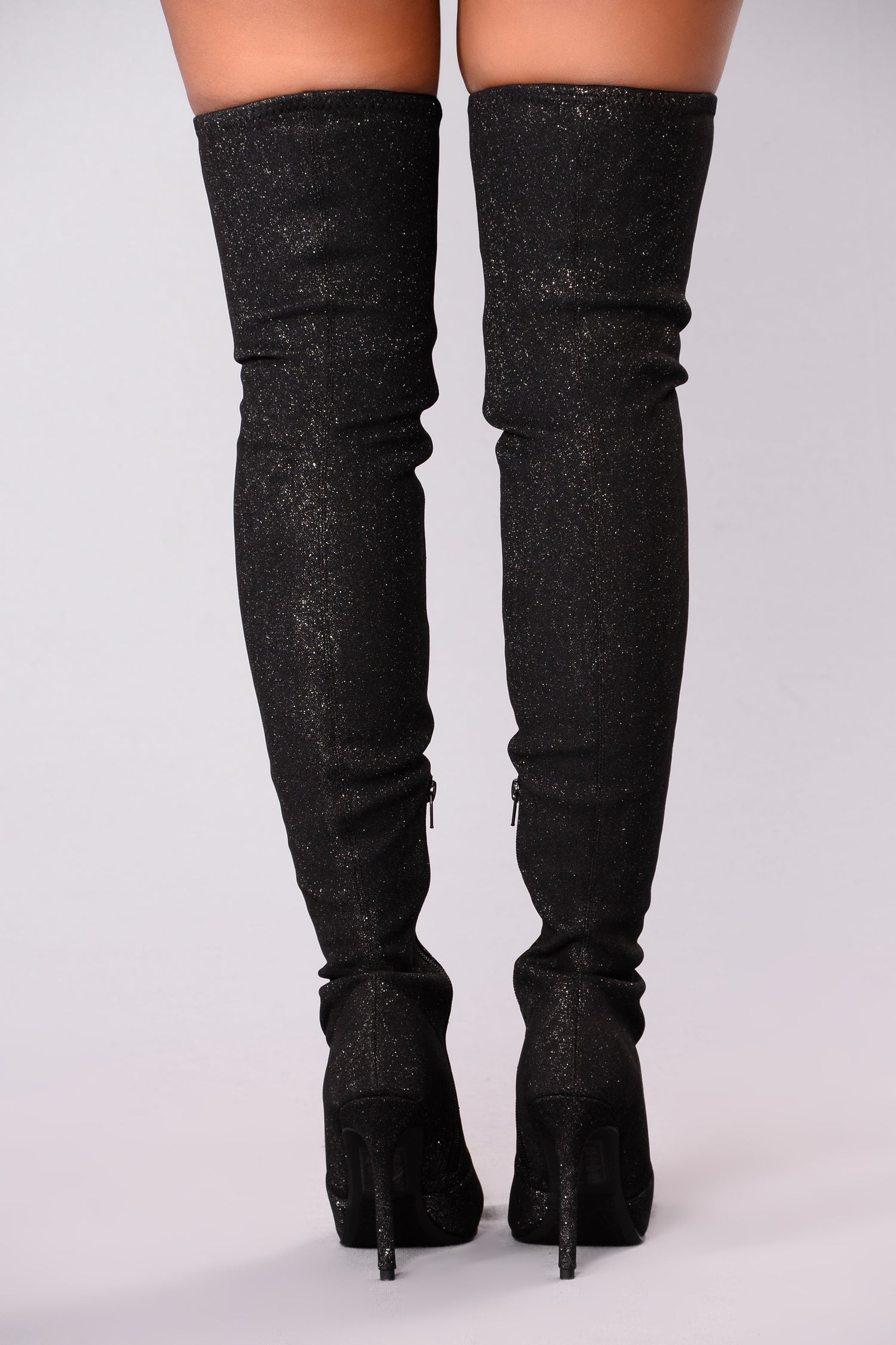 Out Of This World Over The Knee Boot - Black