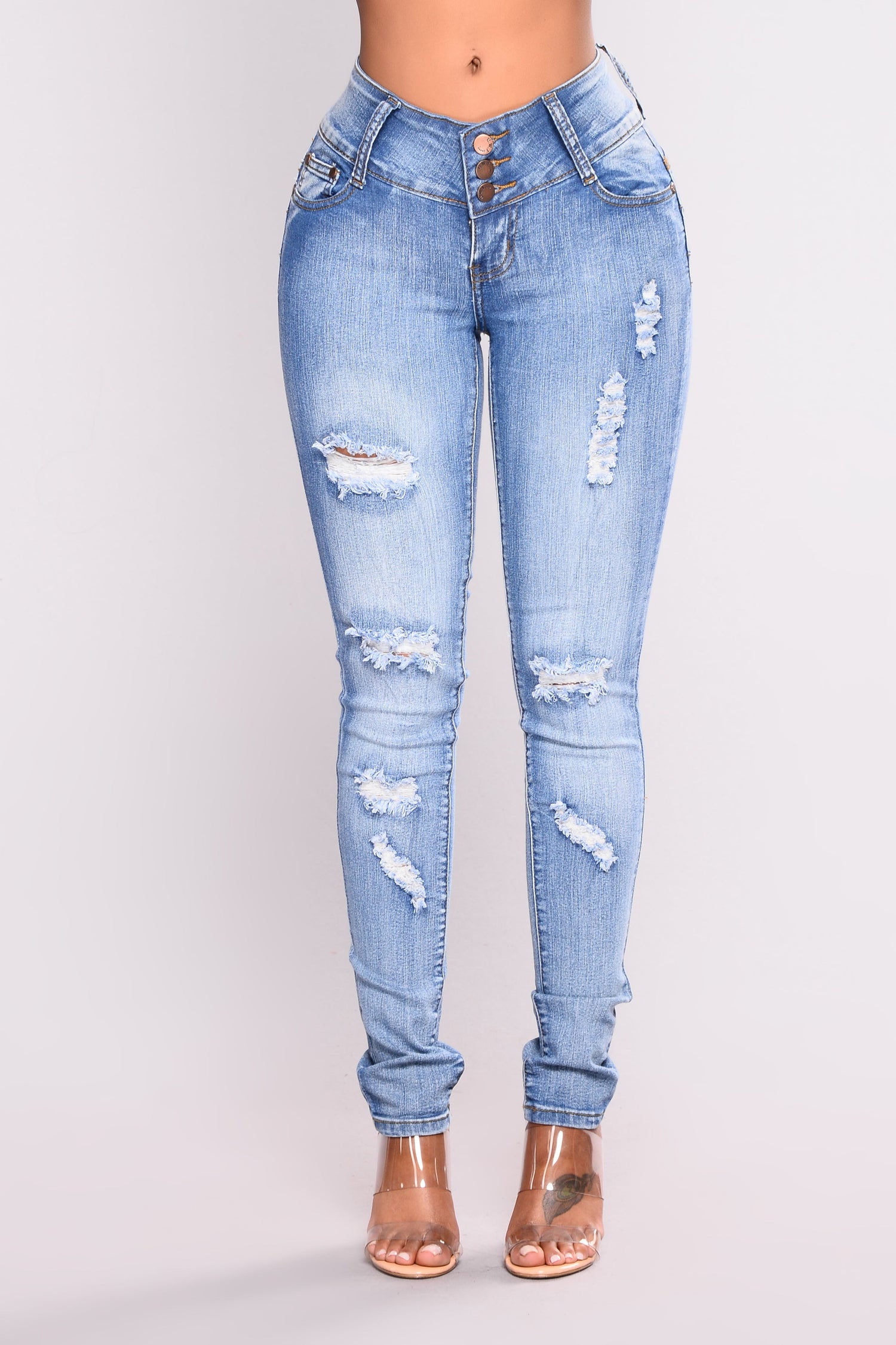 Baby Got Back Booty Lifting Jeans - Light Blue Wash