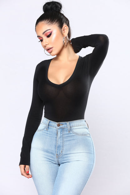 Your Everyday Long Sleeve Tee - Black