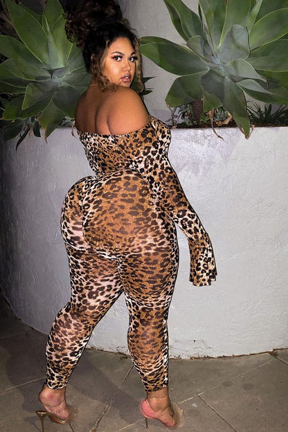 Feline Sexy Matching Set - Brown/combo