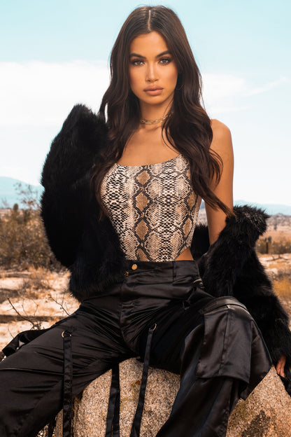Franchesca Fur Jacket - Black