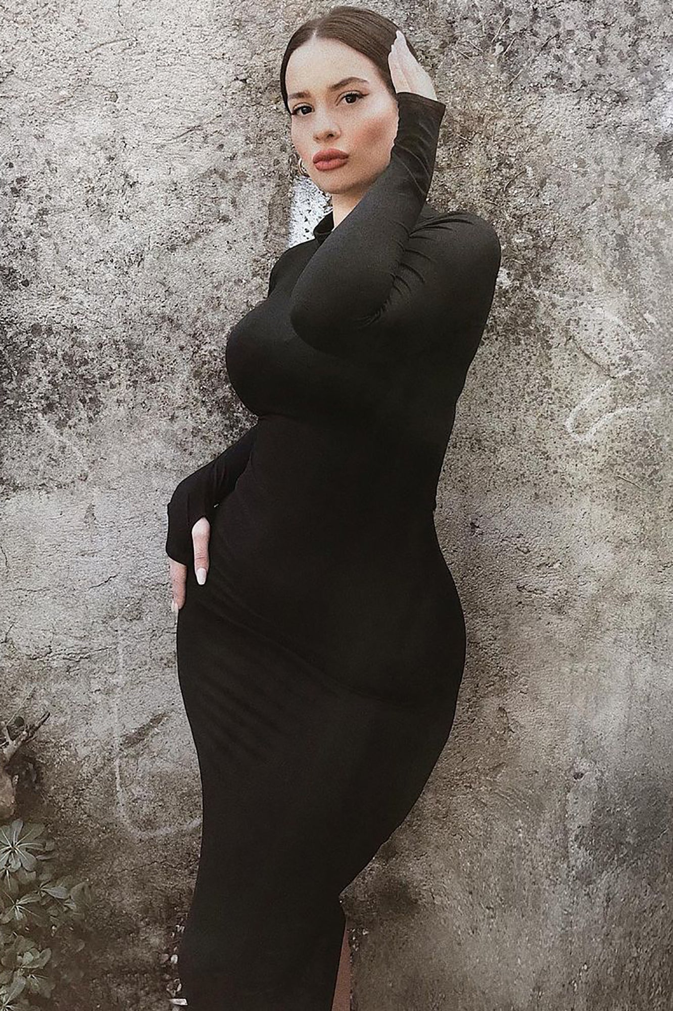 Full Coverage Maxi Dress - Black